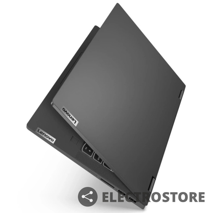 Widok z góry na laptop Lenovo Flex 5 14ITL05 – nowoczesny design i funkcjonalność 2w1 | El-Store Warszawa